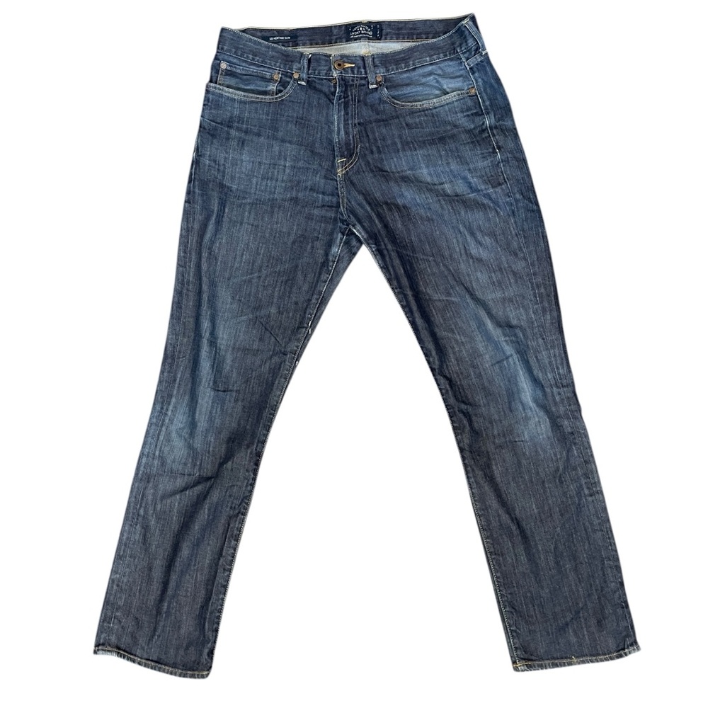 Lucky Brand 121 Heritage Slim Dark Wash Kino Wash Denim Jeans Men's 36 x 32